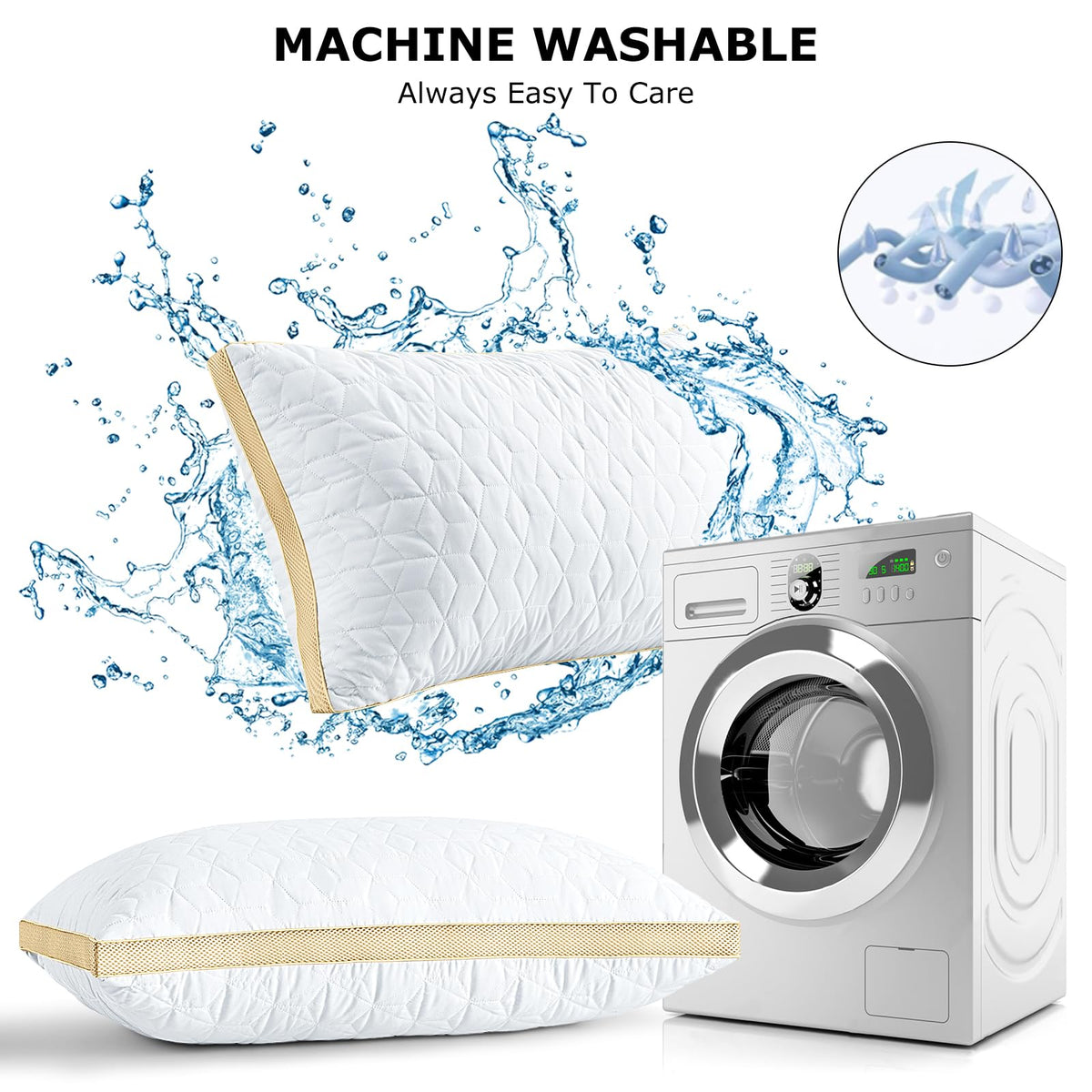 King Size Cooling Down Alternative Pillows Set of 2 Z4939