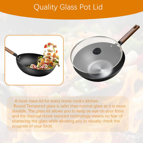 13 Inch Clear Tempered Glass Pan Lid Q5995