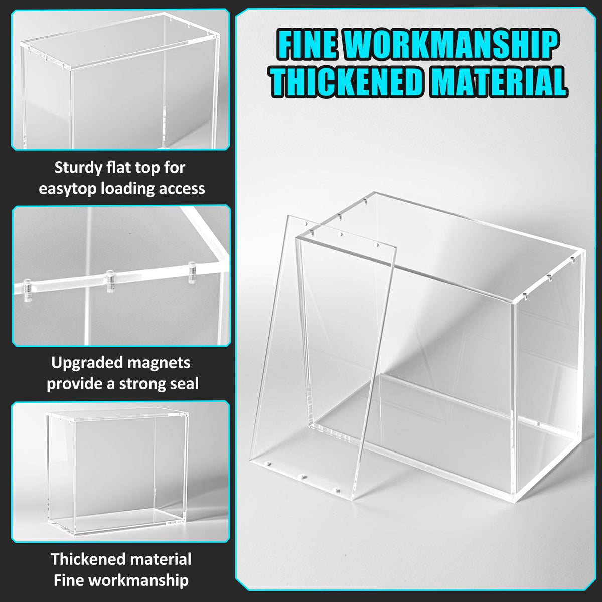 8mm+5mm Ultra Thick Stackable Acrylic Protector with Strong Magnets J275259