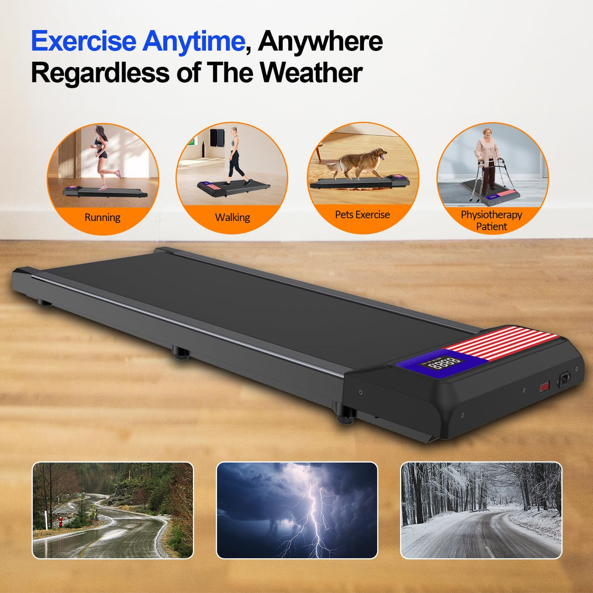 Under Desk Treadmill with 5% Incline R636639