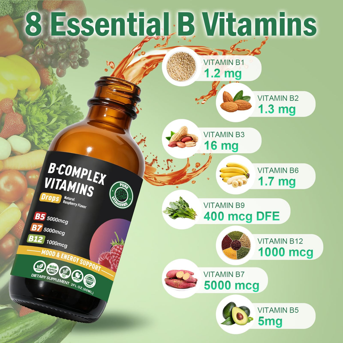 B-Complex & Biotin Drops 2 Fl Oz L33923