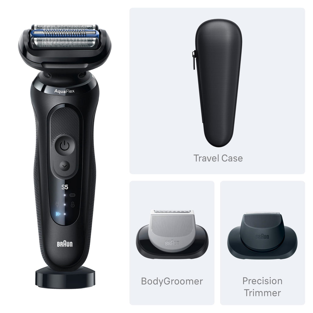 Black Wet & Dry Electric Shaver with Trimmer U254