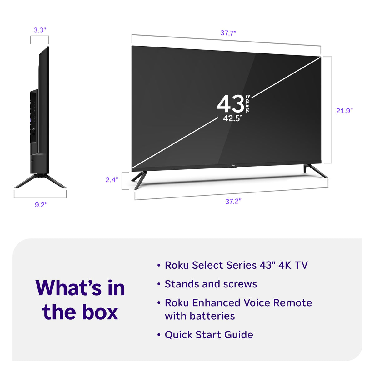 43-Inch 4K HDR LED Smart TV Q9508