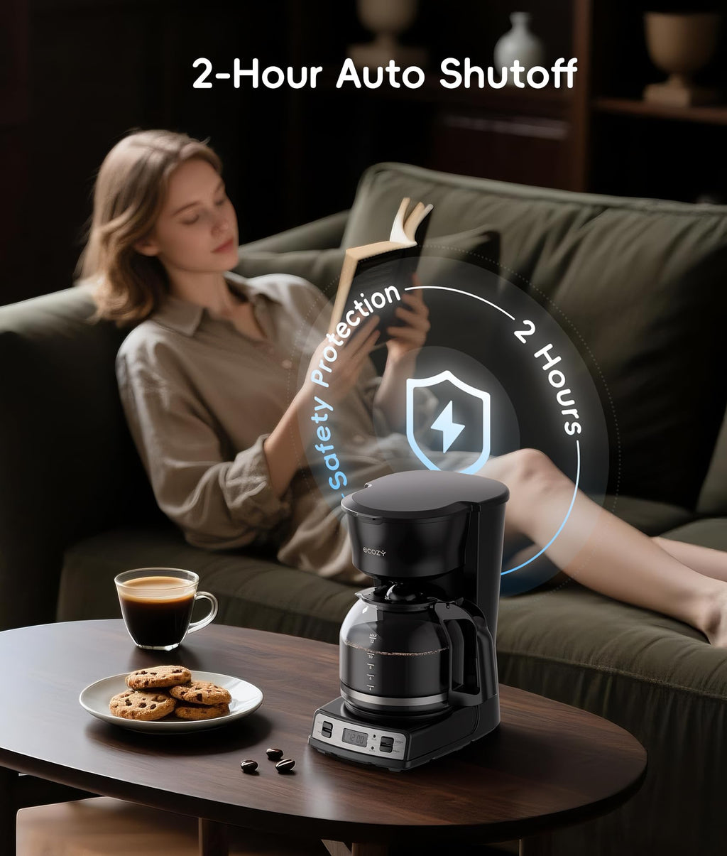 12-Cup Drip Coffee Maker with Electric Coffee Grinder F187