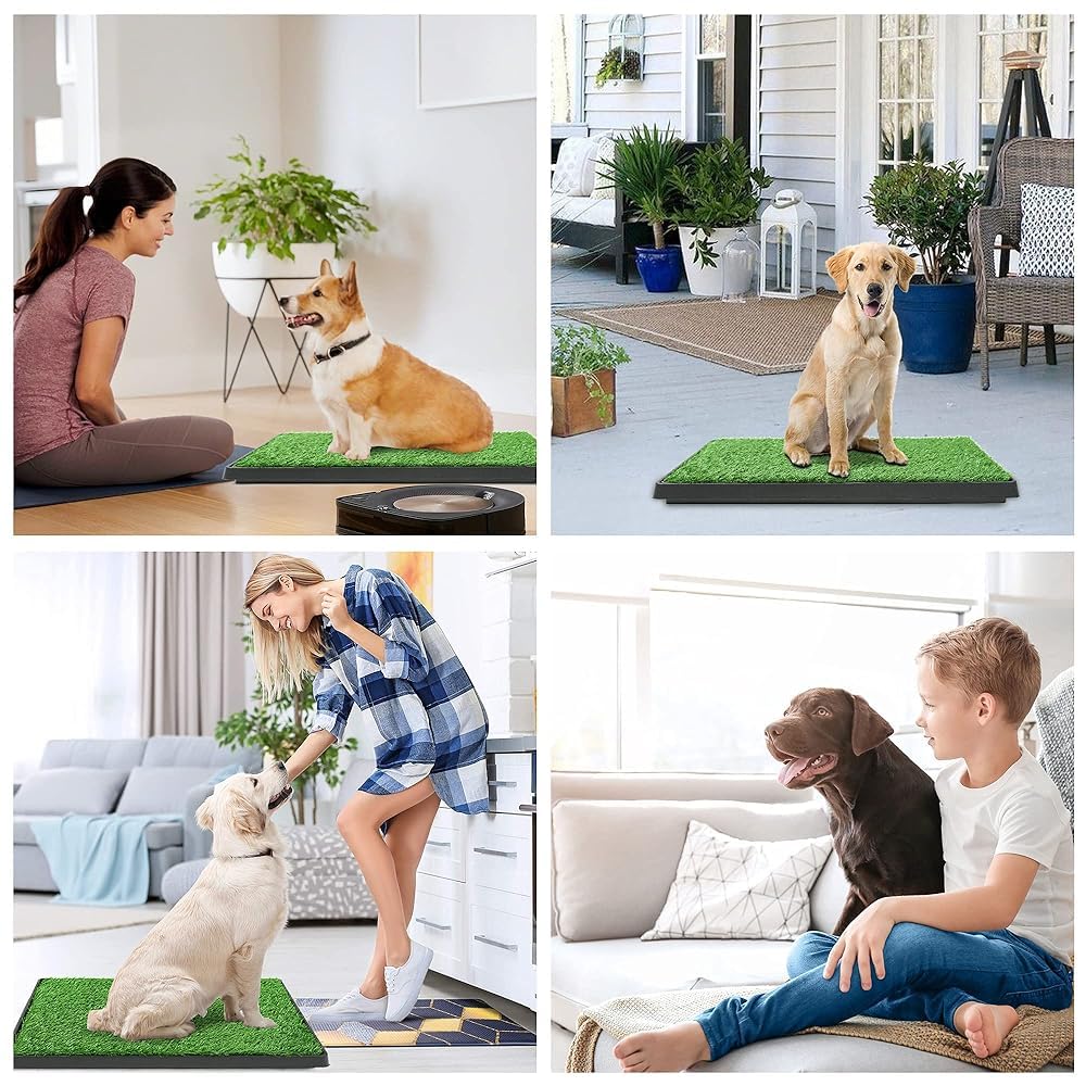 Artificial Grass Dog Potty Pad with Tray 20x30 inch F437341