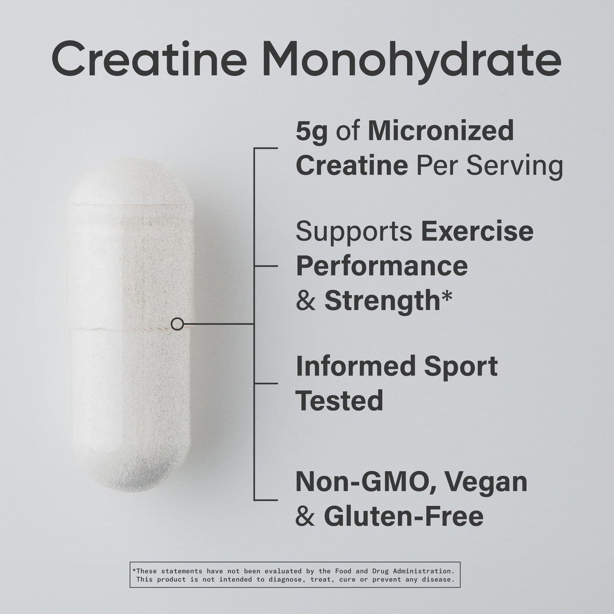 Creatine Monohydrate Capsules 5g, 120 Count G219631