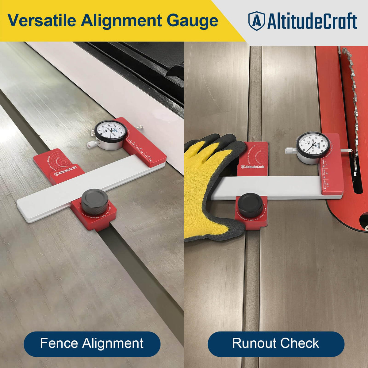 Table Saw Alignment Gauge with 0.001-Inch Dial Indicator X4230