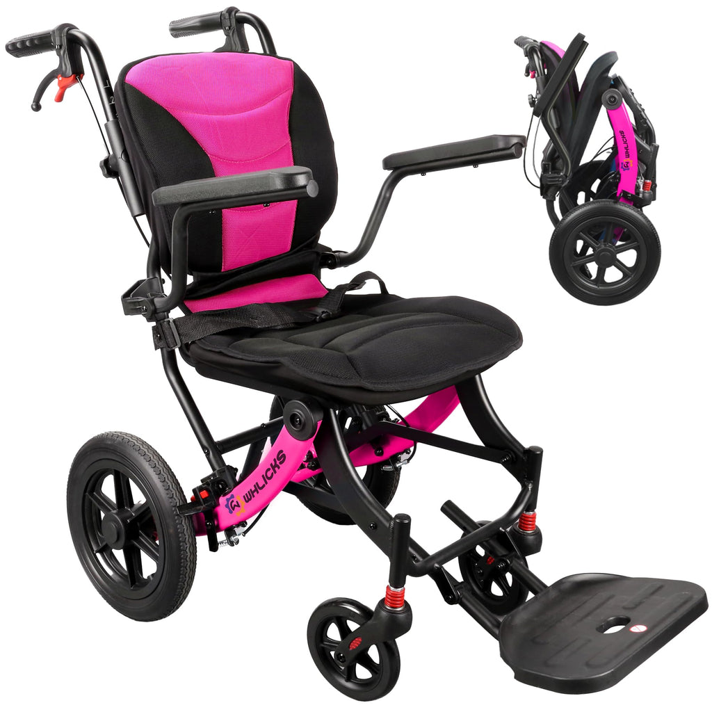 Lightweight Foldable Wheelchair with 12-inch Wheels and Removable Cushion J205321