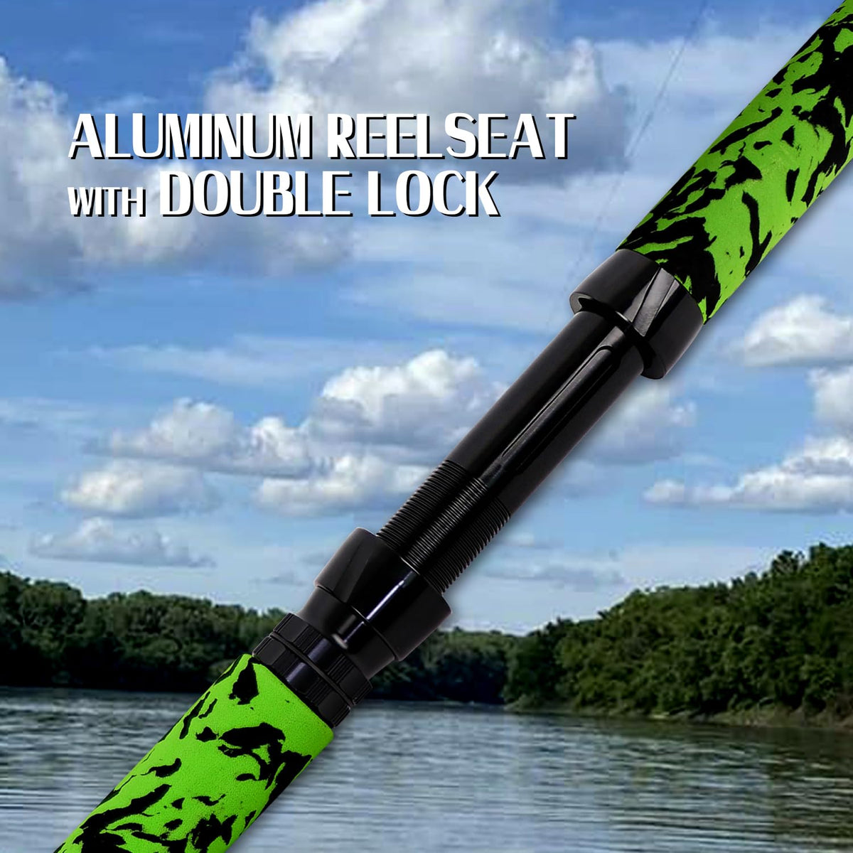 Green Catfish Fishing Rod 2 Piece Y51010