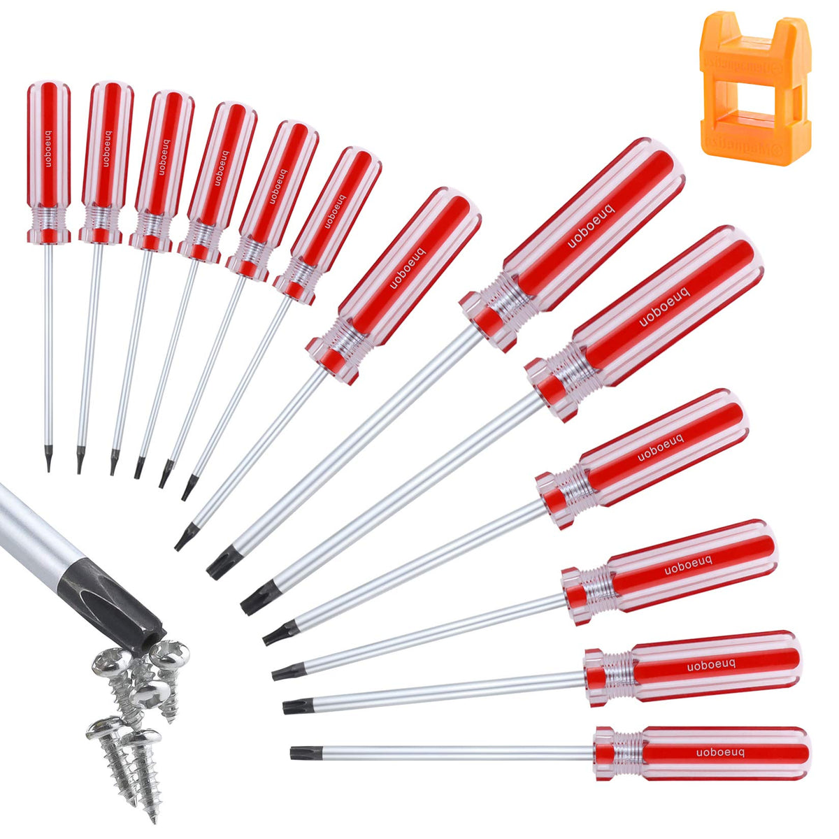 Magnetic Security Torx Screwdriver Set, T4-T40 H7067