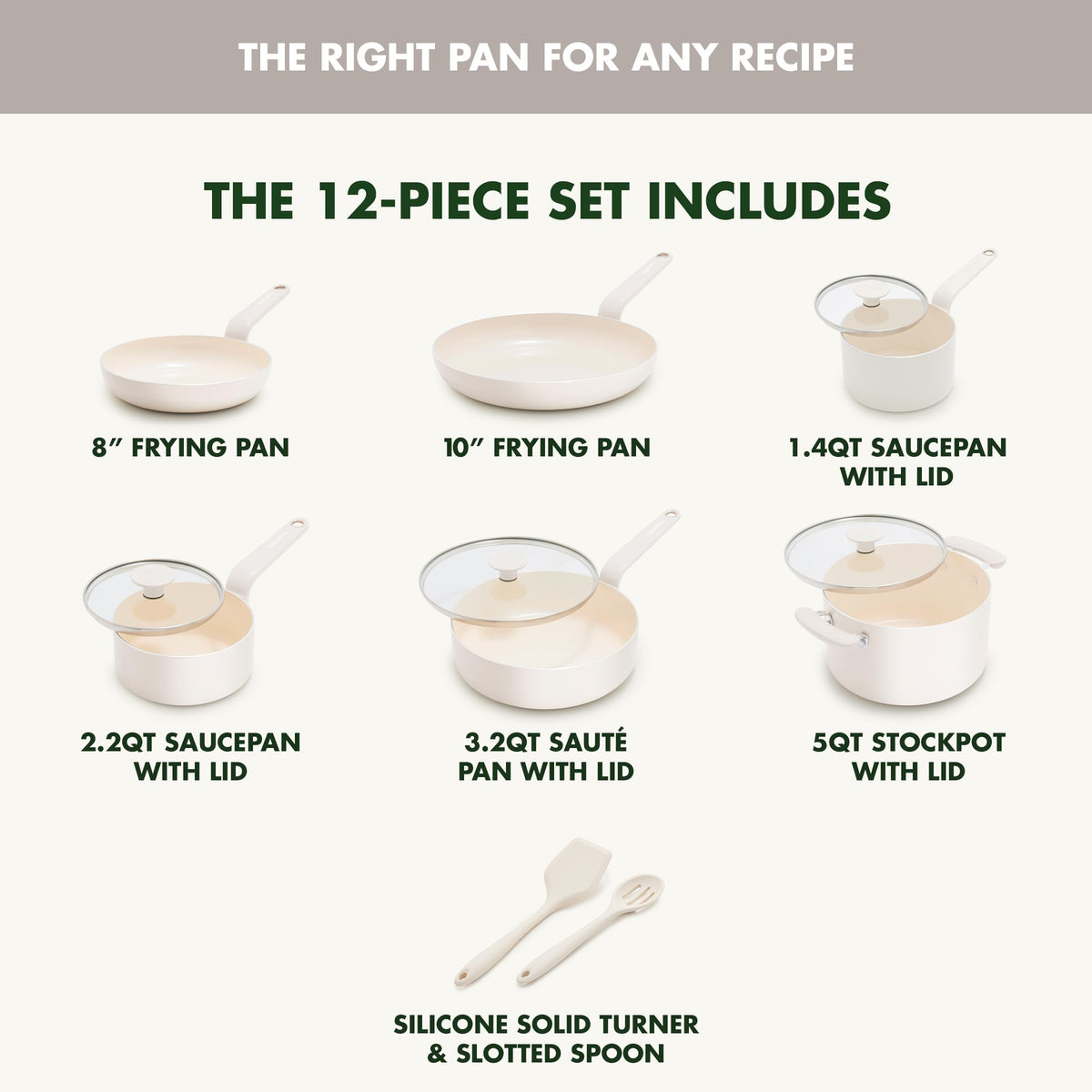 12 Piece Ceramic Nonstick Cookware Set O546126