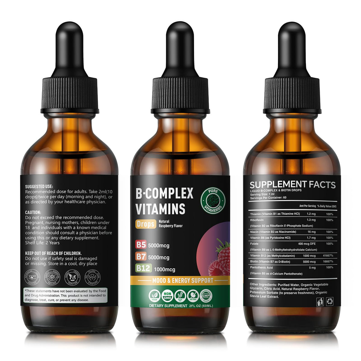 B-Complex & Biotin Drops 2 Fl Oz L33923