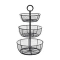 3-Tier Metal Floor Standing Fruit Storage Basket W787821