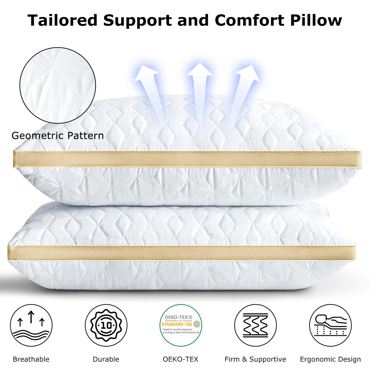 King Size Cooling Down Alternative Pillows Set of 2 Z4939