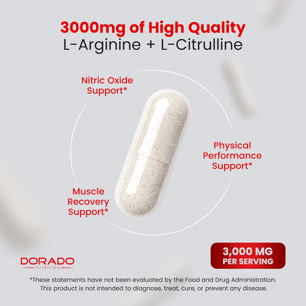 L Arginine L Citrulline 3000mg 240 Capsules K40021