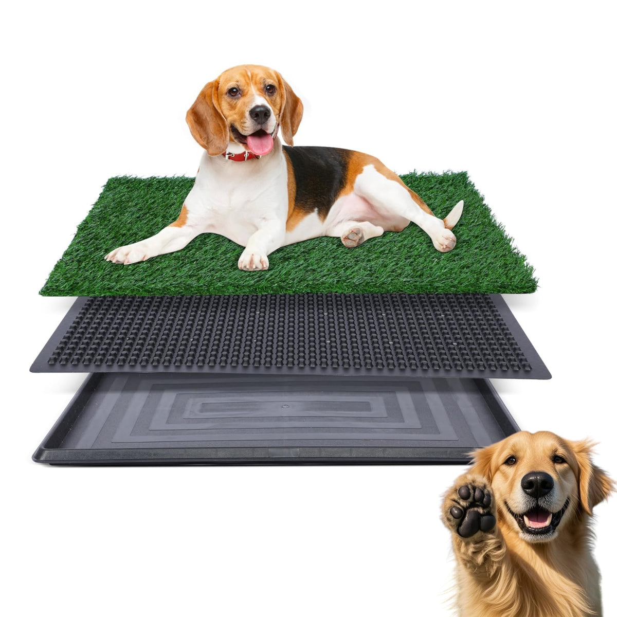 Artificial Grass Dog Potty Pad with Tray 20x30 inch F437341