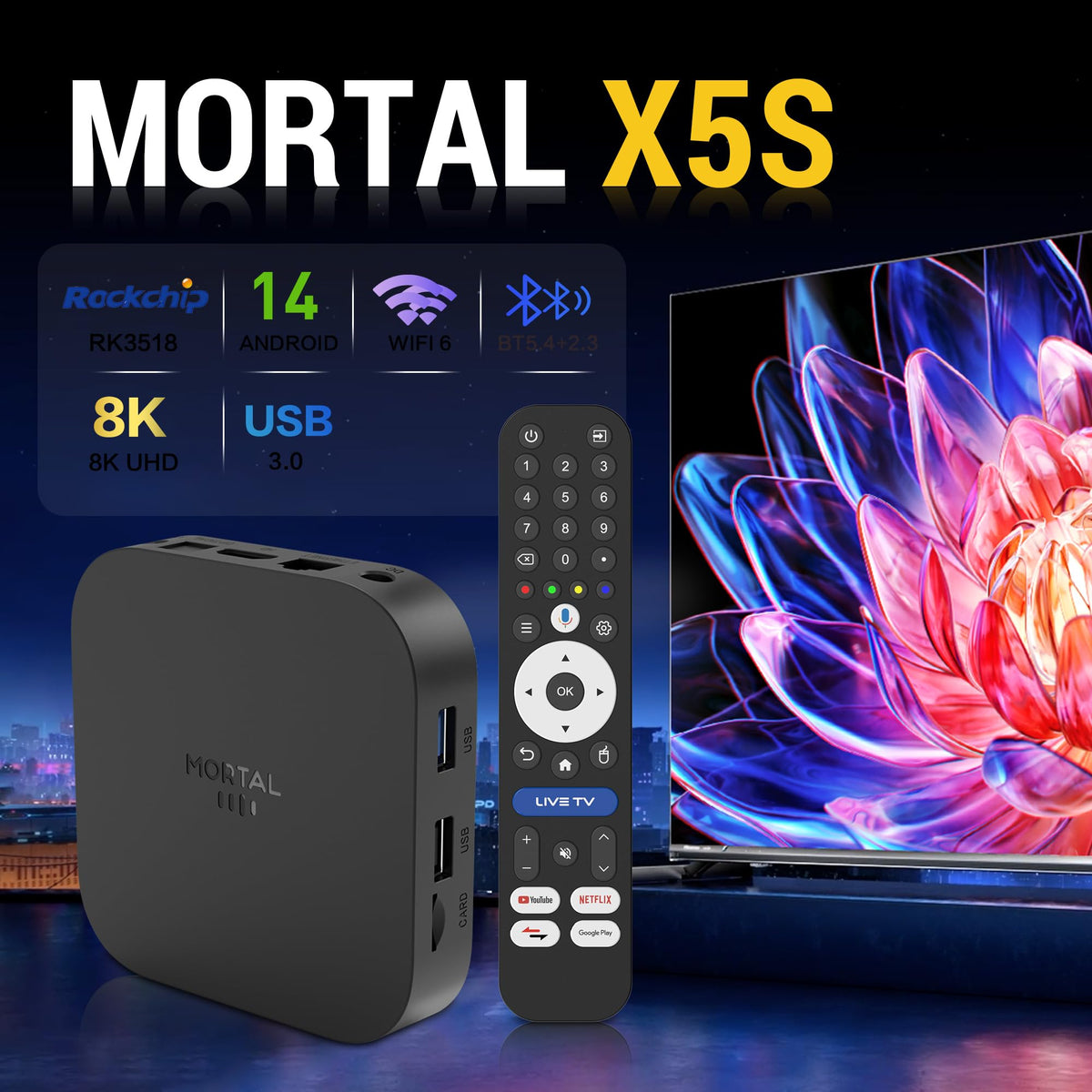 Android 14 TV Box 8K Ultra HD 2GB RAM 16GB ROM D57913
