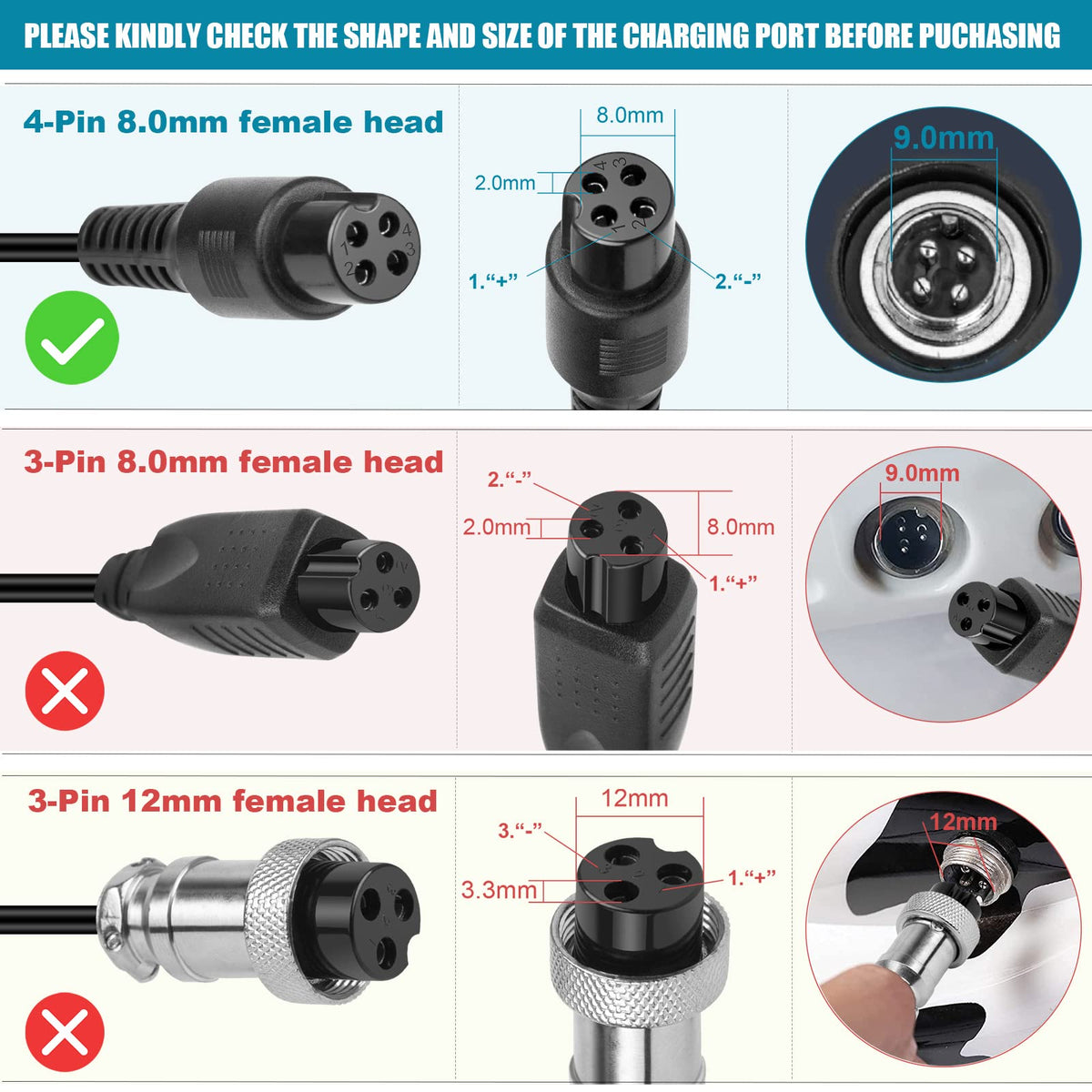 4 Prong Charger for Ninebot S I811