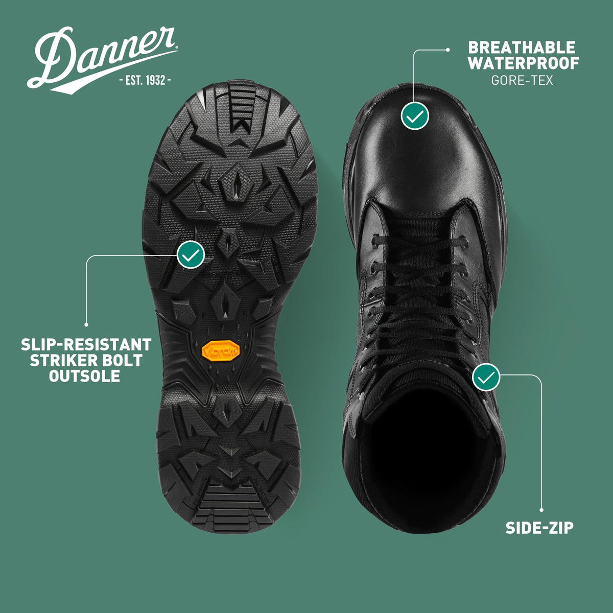 Waterproof Side-Zip Boots G7078