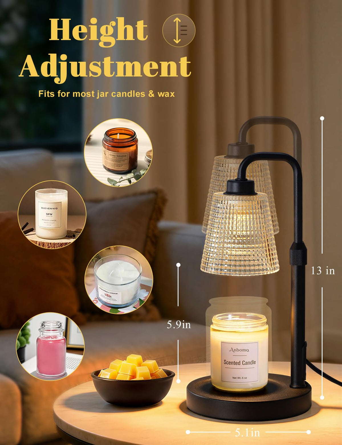 Candle Warmer Lamp with Timer E355