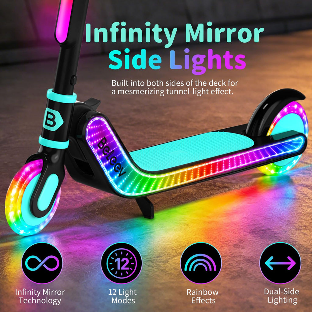 2 Wheel Folding Kick Scooter with Light-Up Deck C695