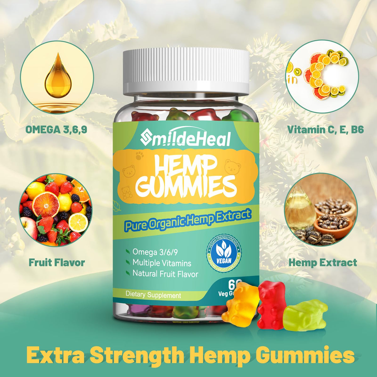 Hemp Gummies 1,500,000 MCG B4343