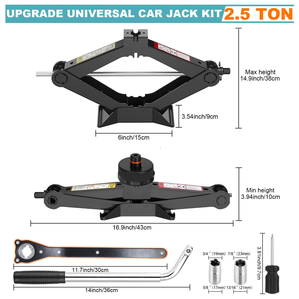 Scissor Jack Kit with Lug Wrench and Jack Pad W357641