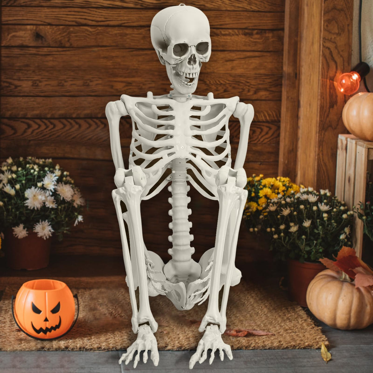 5.4FT Posable Full Body Skeleton with Movable Joints N2791