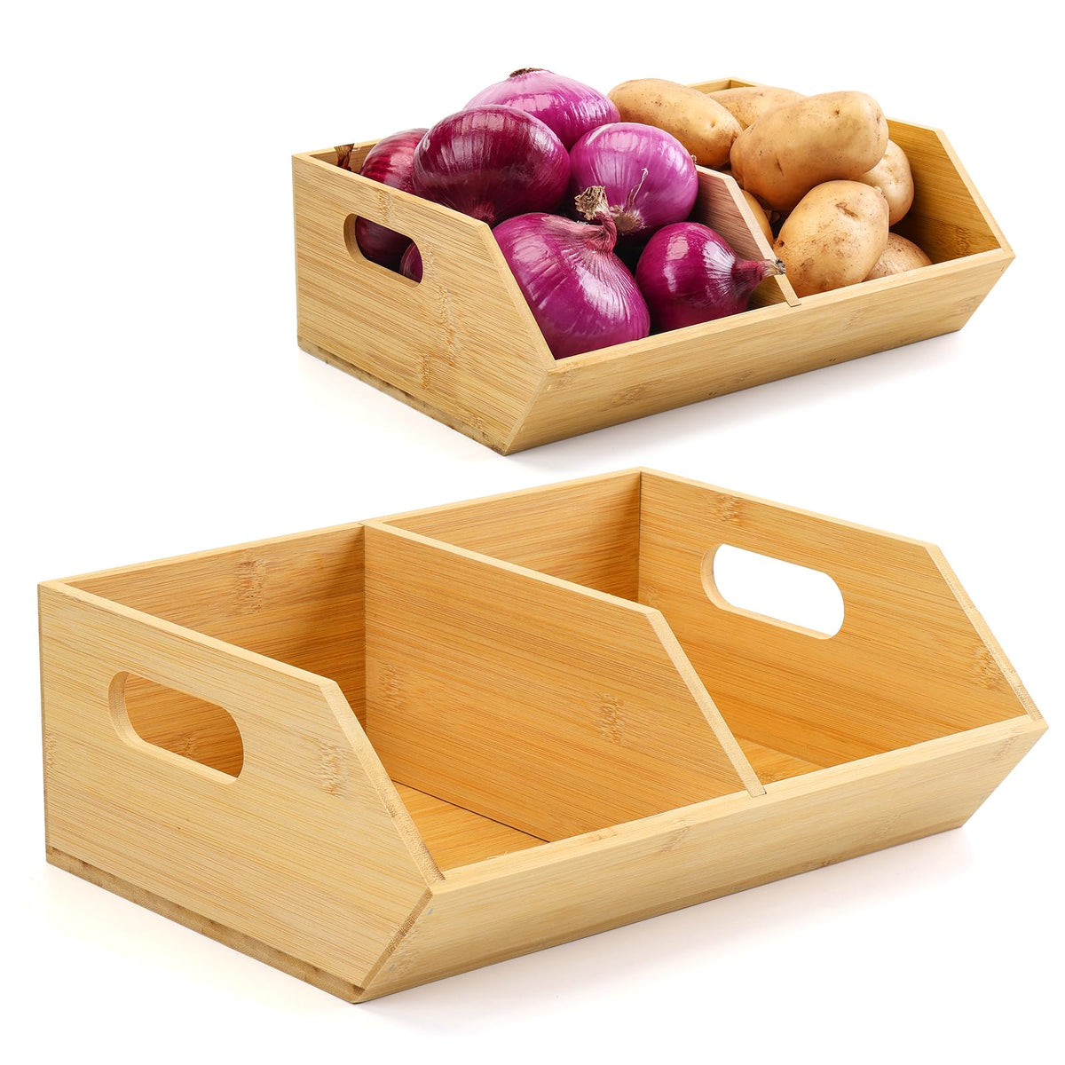 2 Set Bamboo Storage Bins G8817