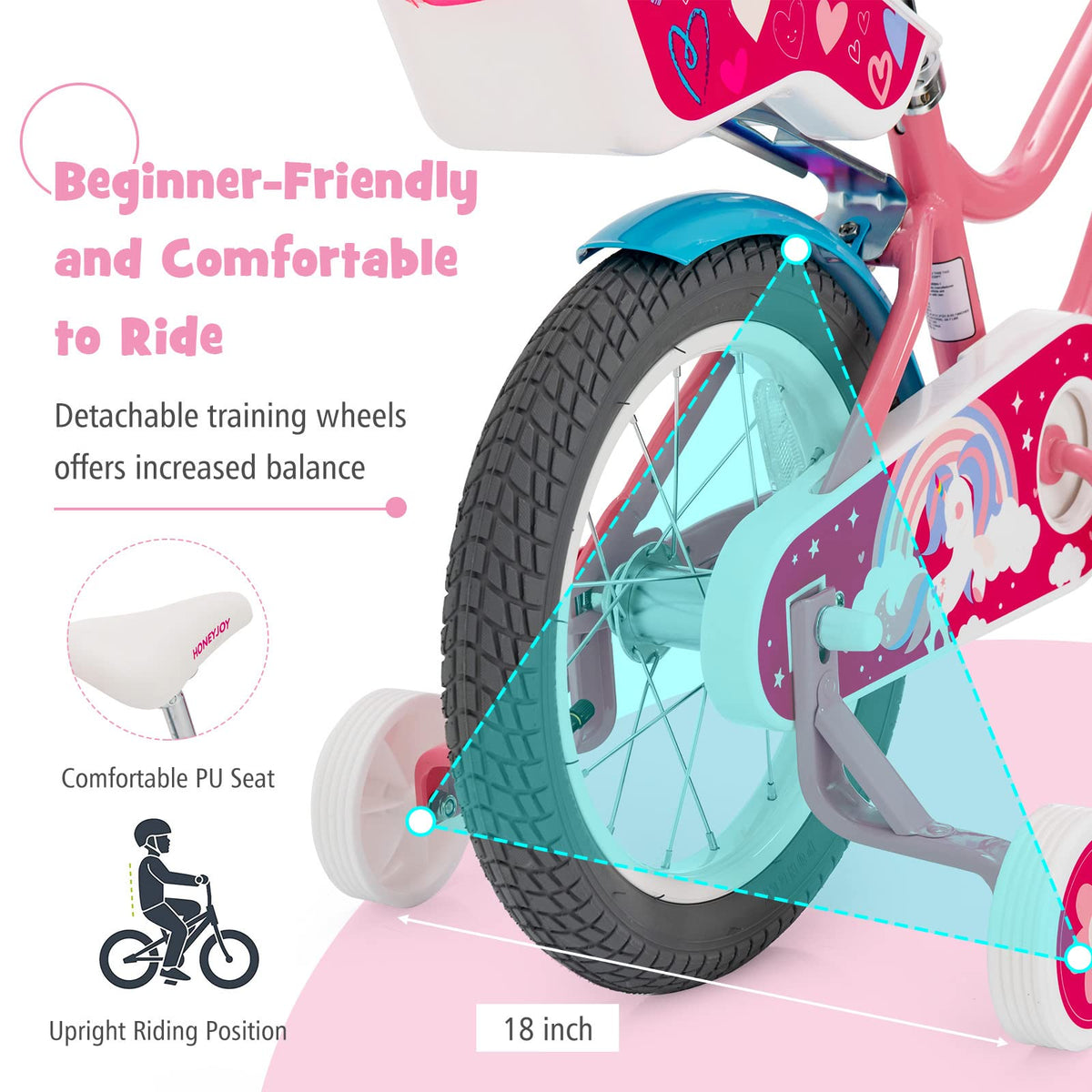 14 Inch Kids Bike with Training Wheels H278567