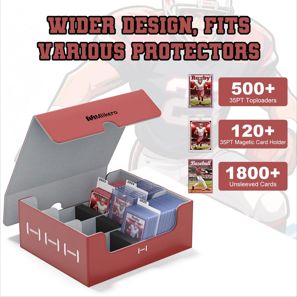 Football Card Storage Box with Magnetic Closure O449612