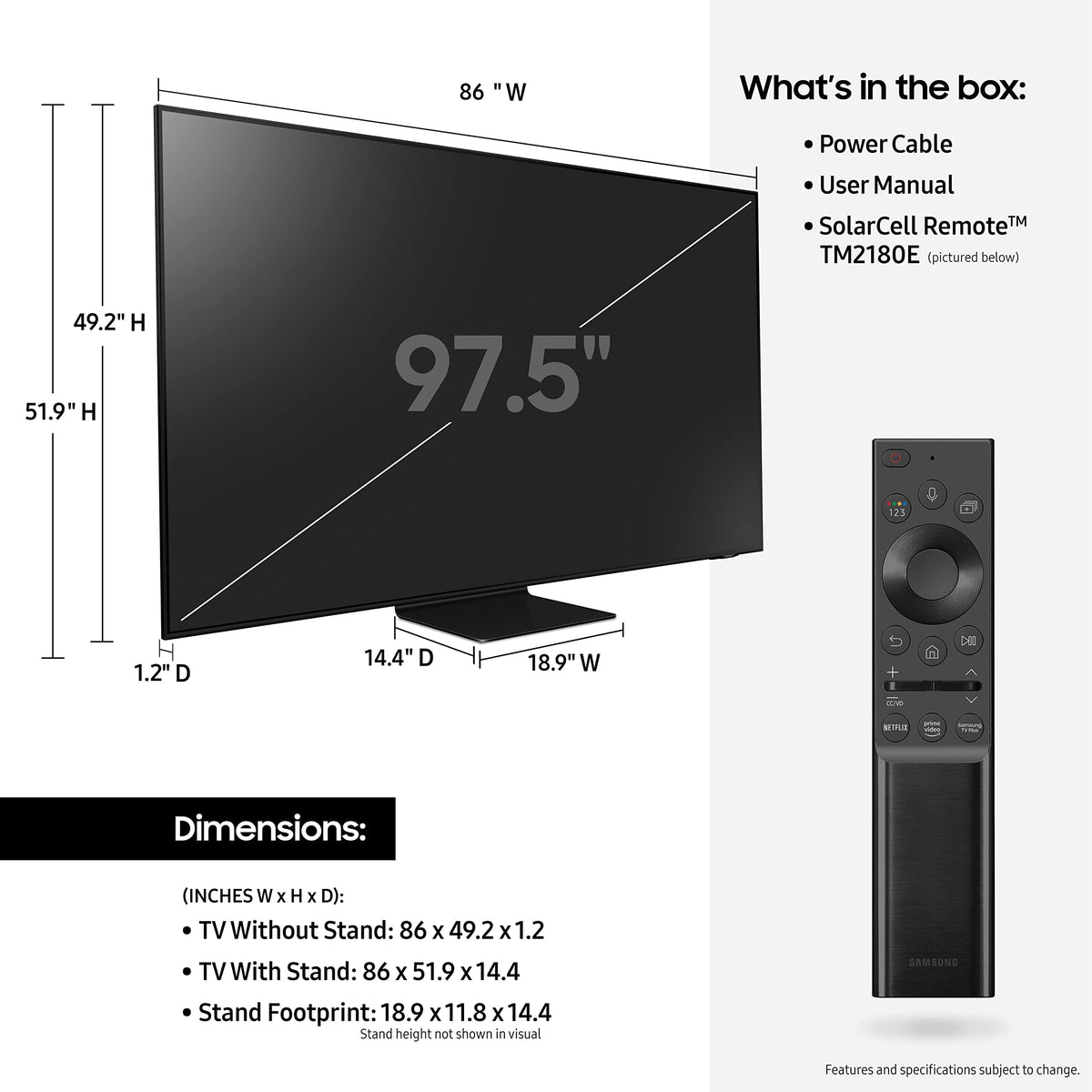 98-Inch 4K UHD Smart TV D7605