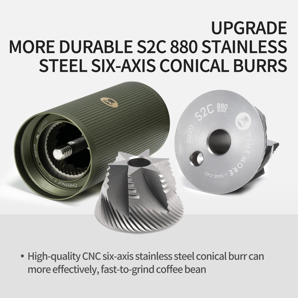 Manual Stainless Steel Conical Burr Coffee Grinder 20g B6337