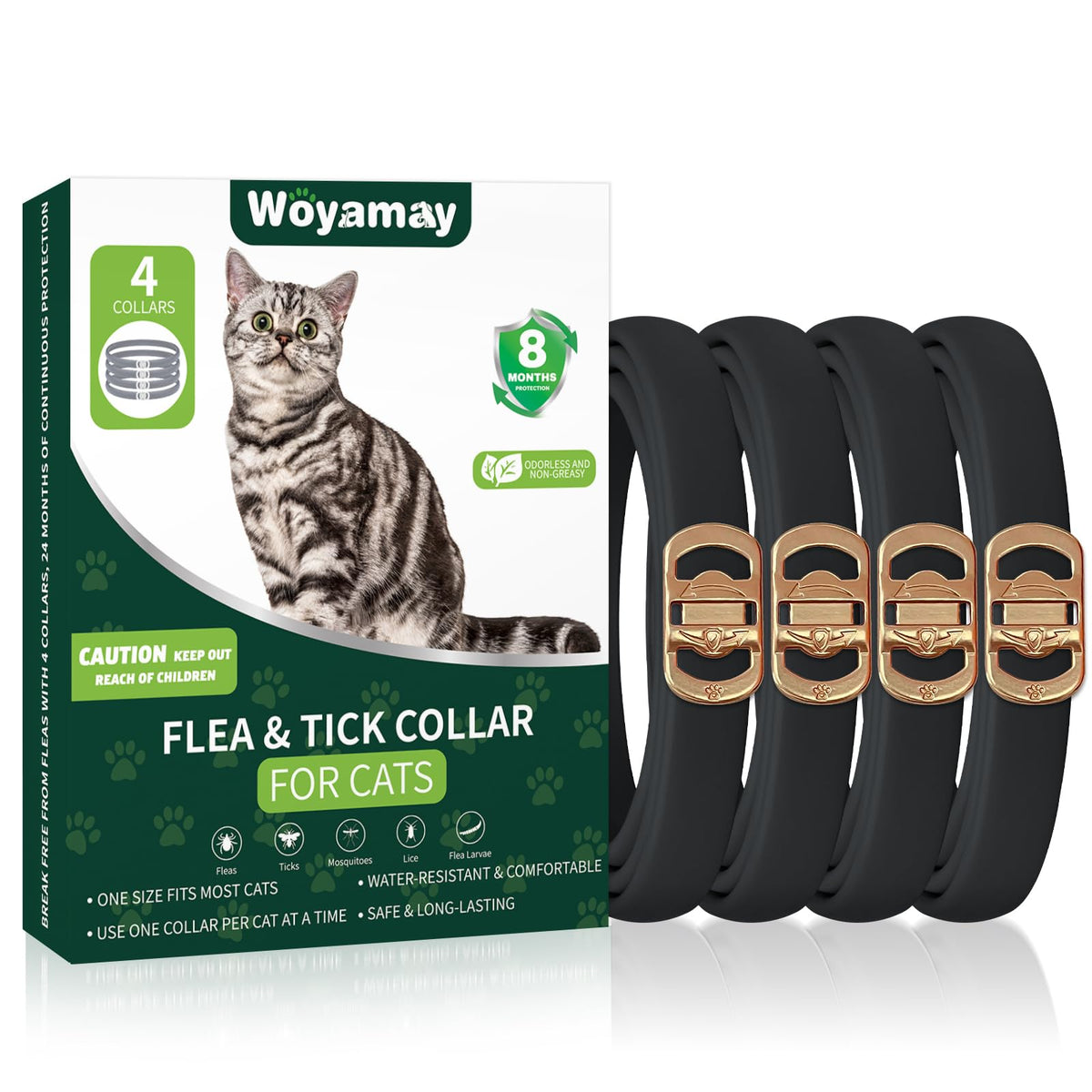 4 Pack Flea Collar for Cats Z477603