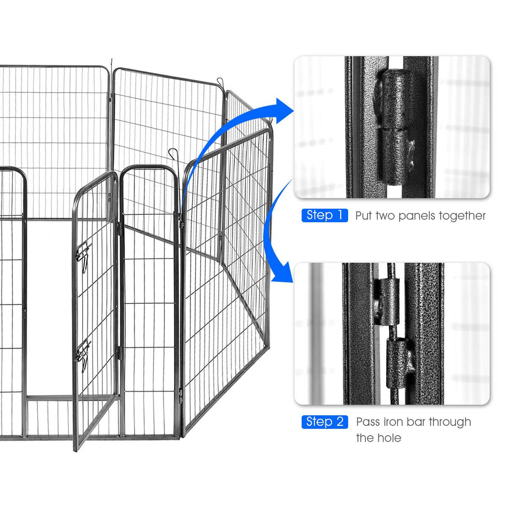 48 inch 8 Panel Metal Dog Playpen A96145