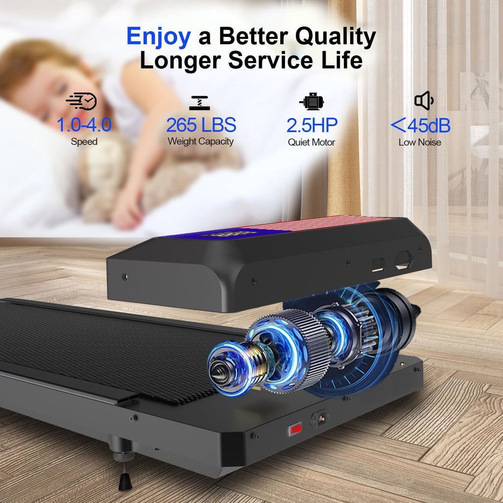Under Desk Treadmill with 5% Incline R636639