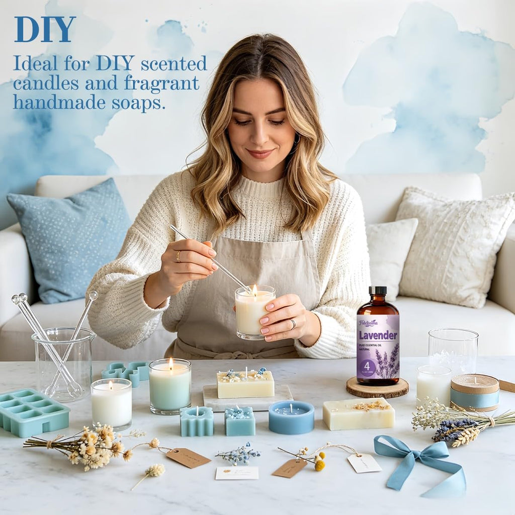 Essential Oil Set, 4 Scents with Glass Dropper I663927