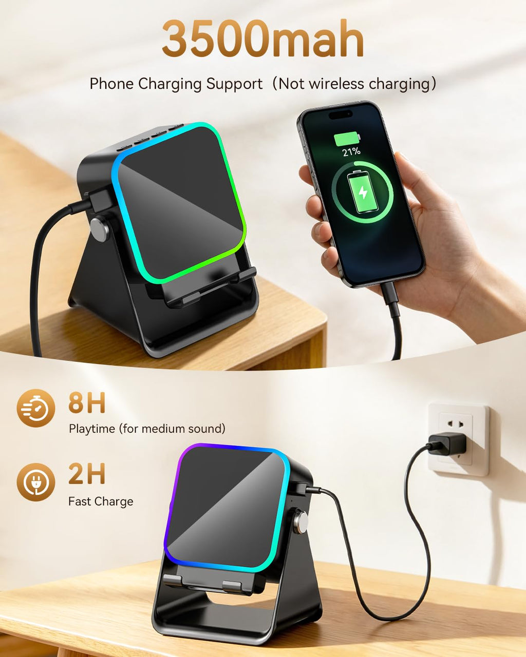 Wireless Induction Speaker with Phone Stand I220