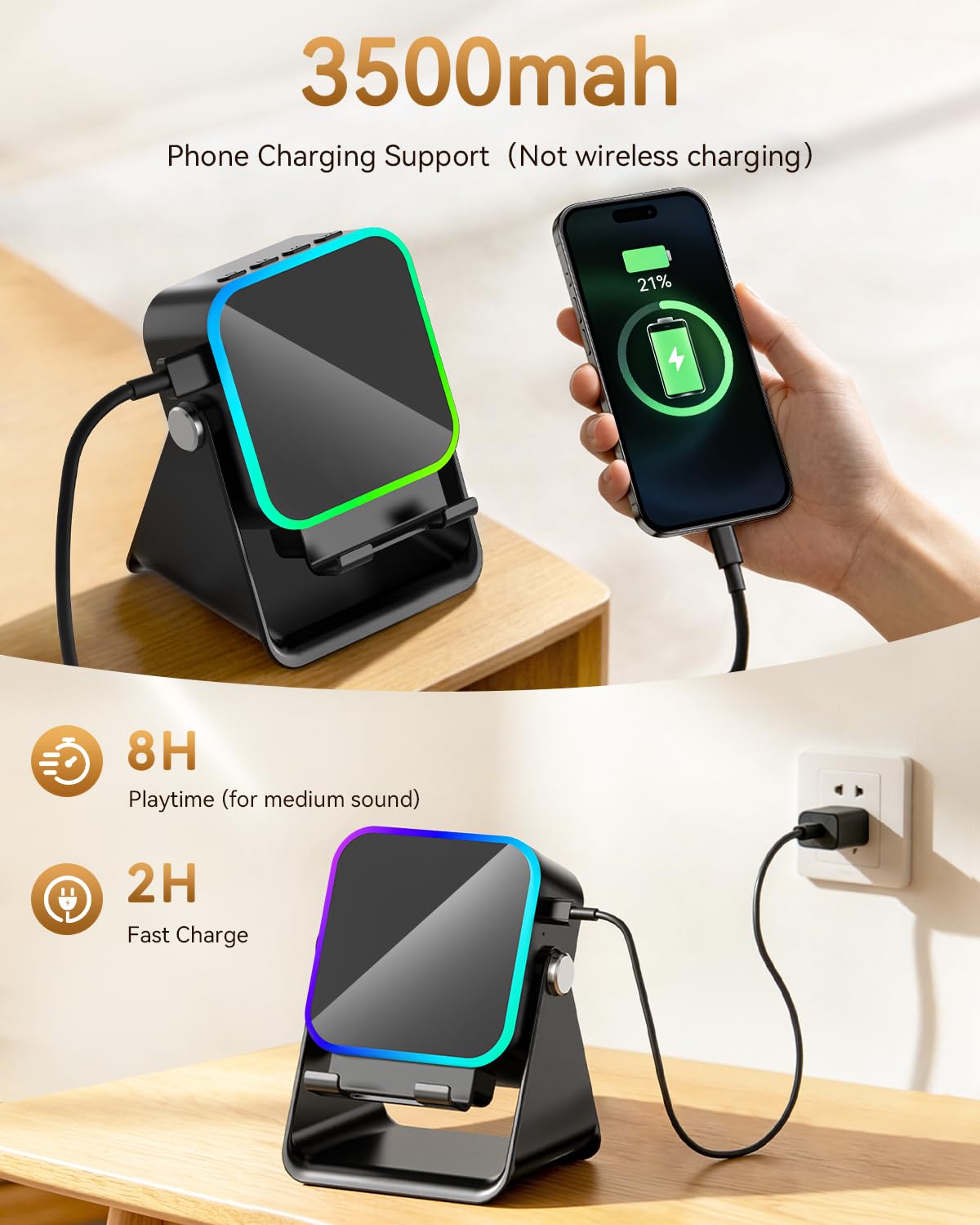 Wireless Induction Speaker with Phone Stand I220