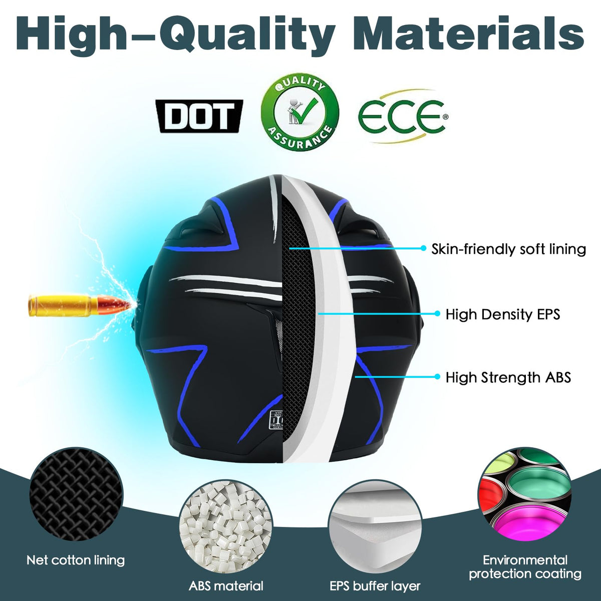 DOT Approved Bluetooth Modular Motorcycle Helmet R542