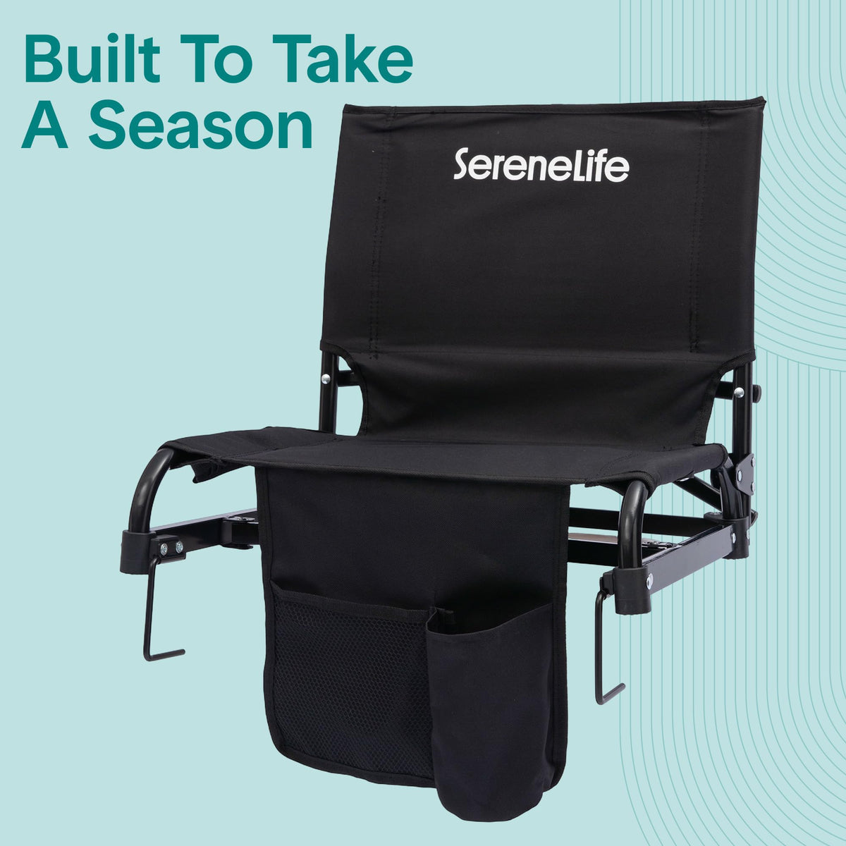 2-Pack Padded Folding Stadium Chairs with Back Support and Armrests Z599694