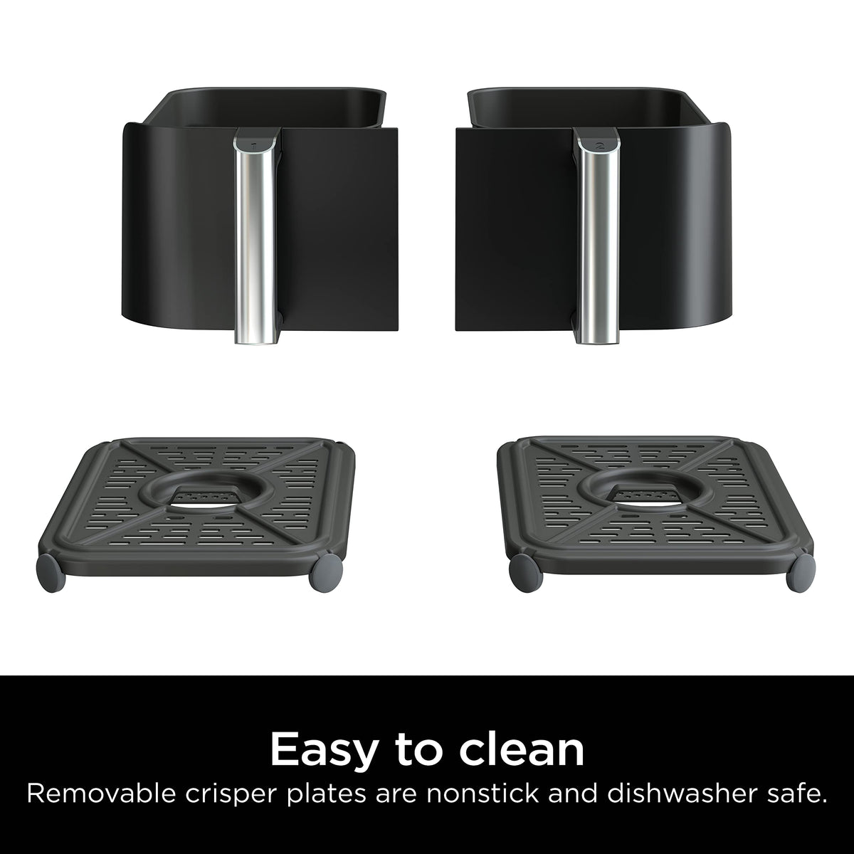 6 Quart 5-in-1 DualZone 2-Basket Air Fryer, Black J622587