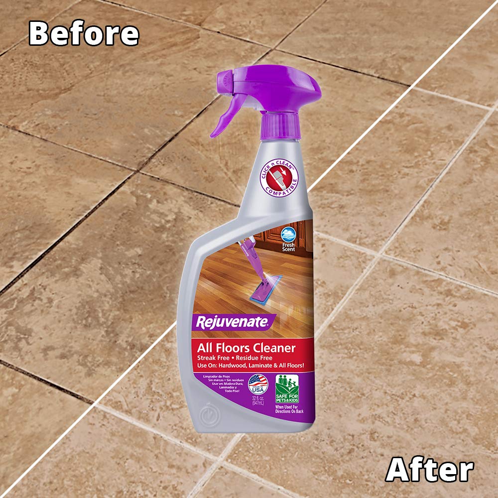 Wood Floor Restorer and Polish with High Gloss Finish 32oz and PH Balanced Floor Cleaner S7250