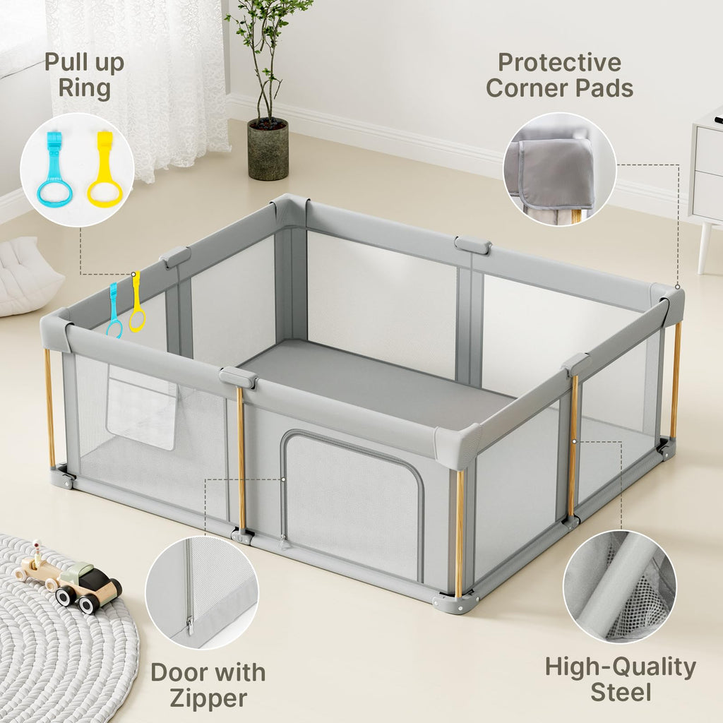 Foldable Baby Playpen with Mat A5850