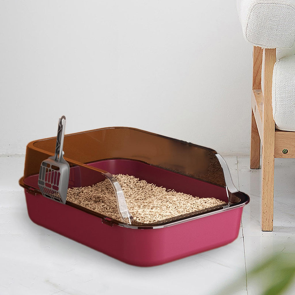 Pink Open Top Sifting Litter Box Q3467