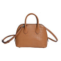 Genuine Leather Croc-Embossed Mini Dome Satchel Z10970