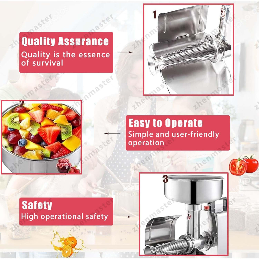 450W Stainless Steel Electric Tomato Strainer P938