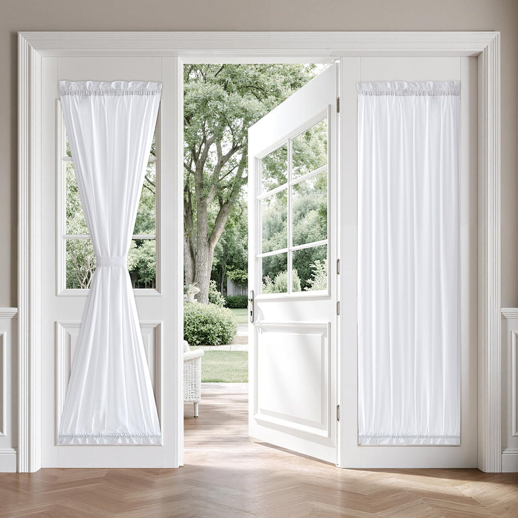 White Sidelight Curtains 2 Panels 26 x 72 inches B5097