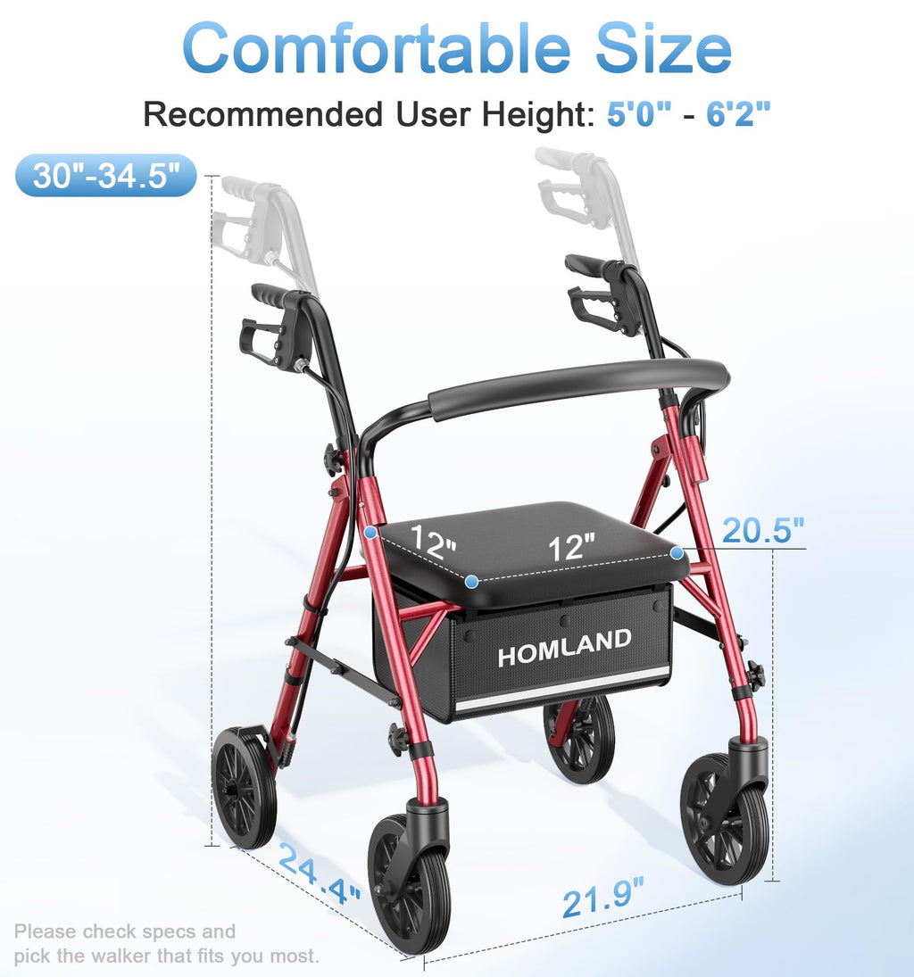 Foldable Walkers with Seat F7277