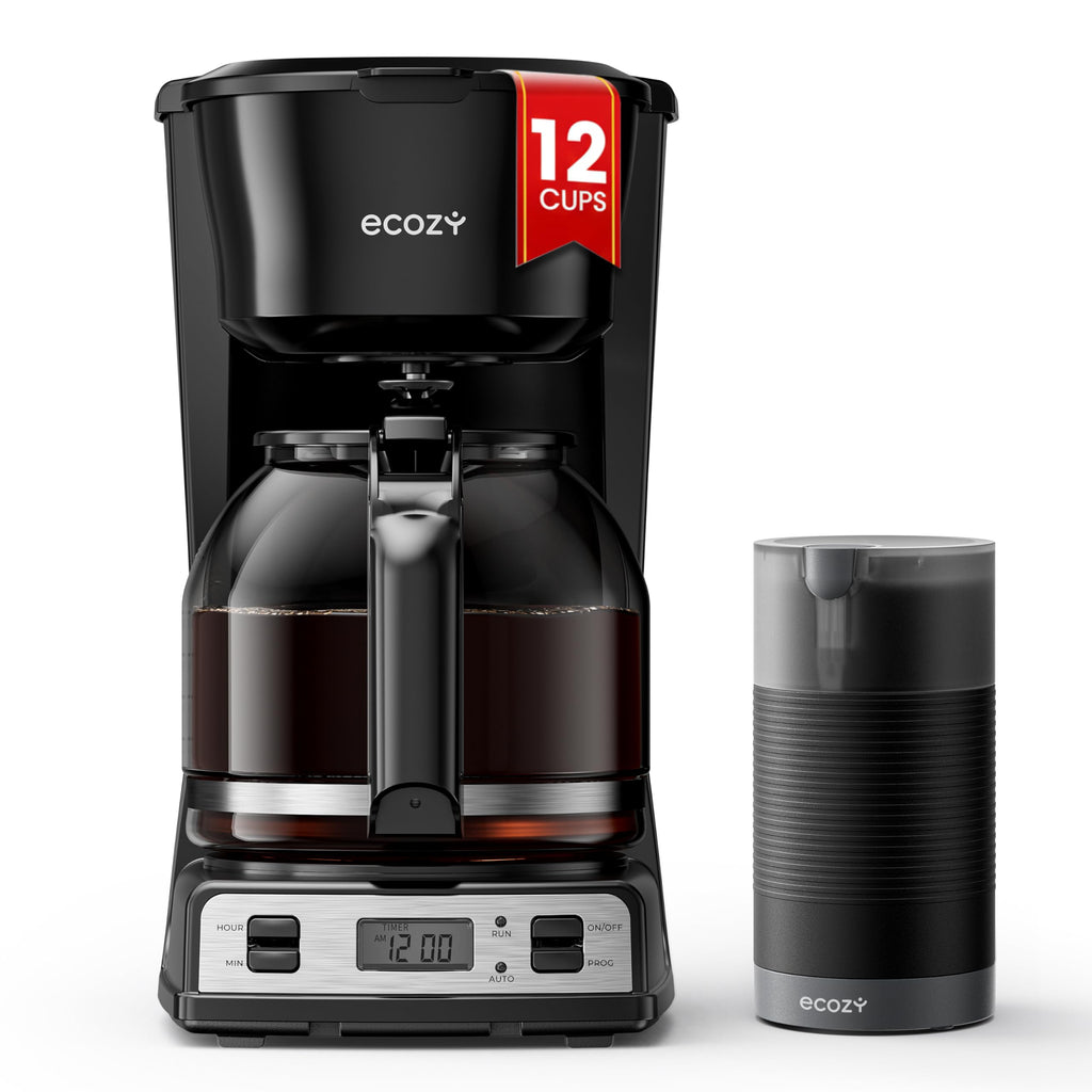 12-Cup Drip Coffee Maker with Electric Coffee Grinder F187
